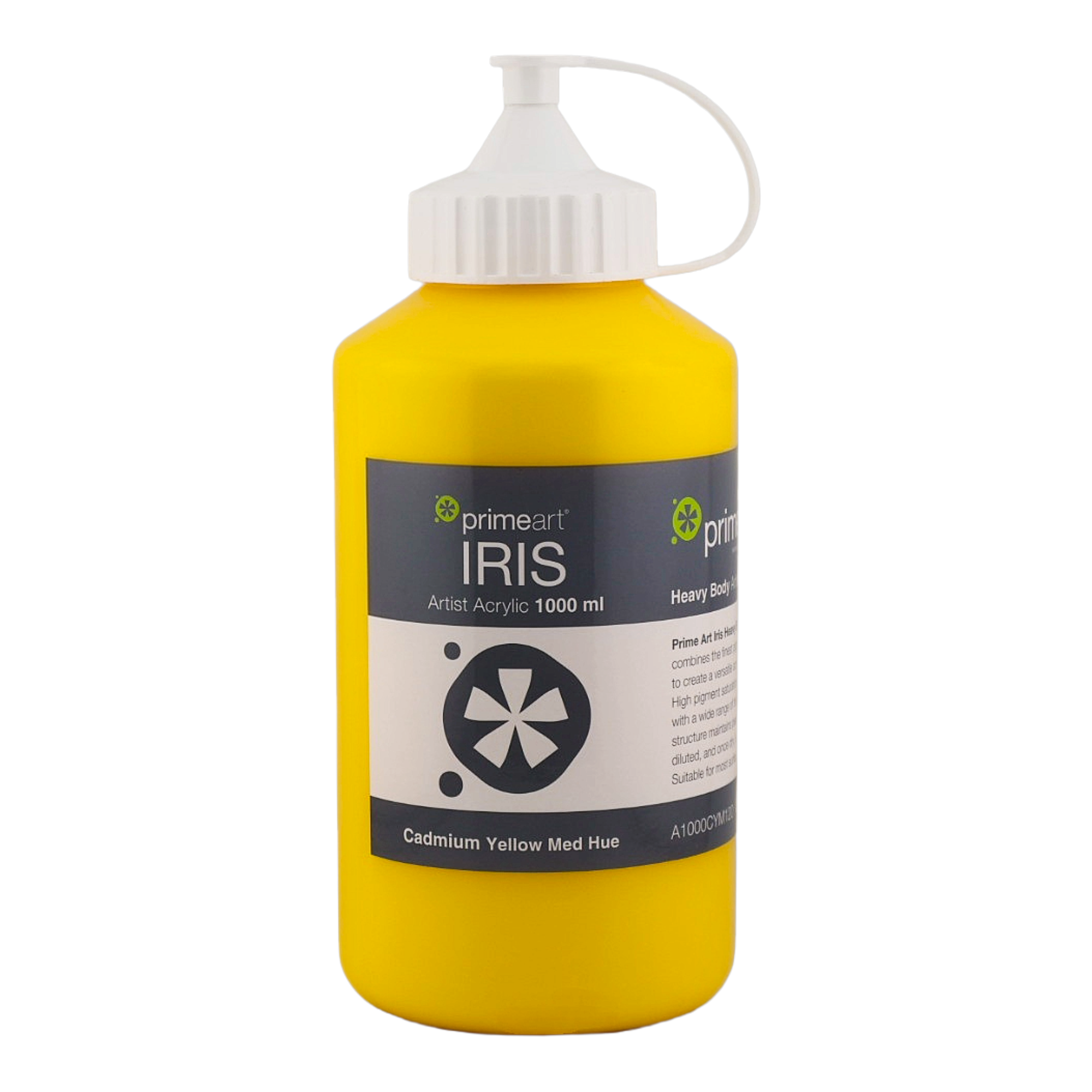A1000cym120 Iris Acrylic 1000ml Cadmium Yellow Medium Hue