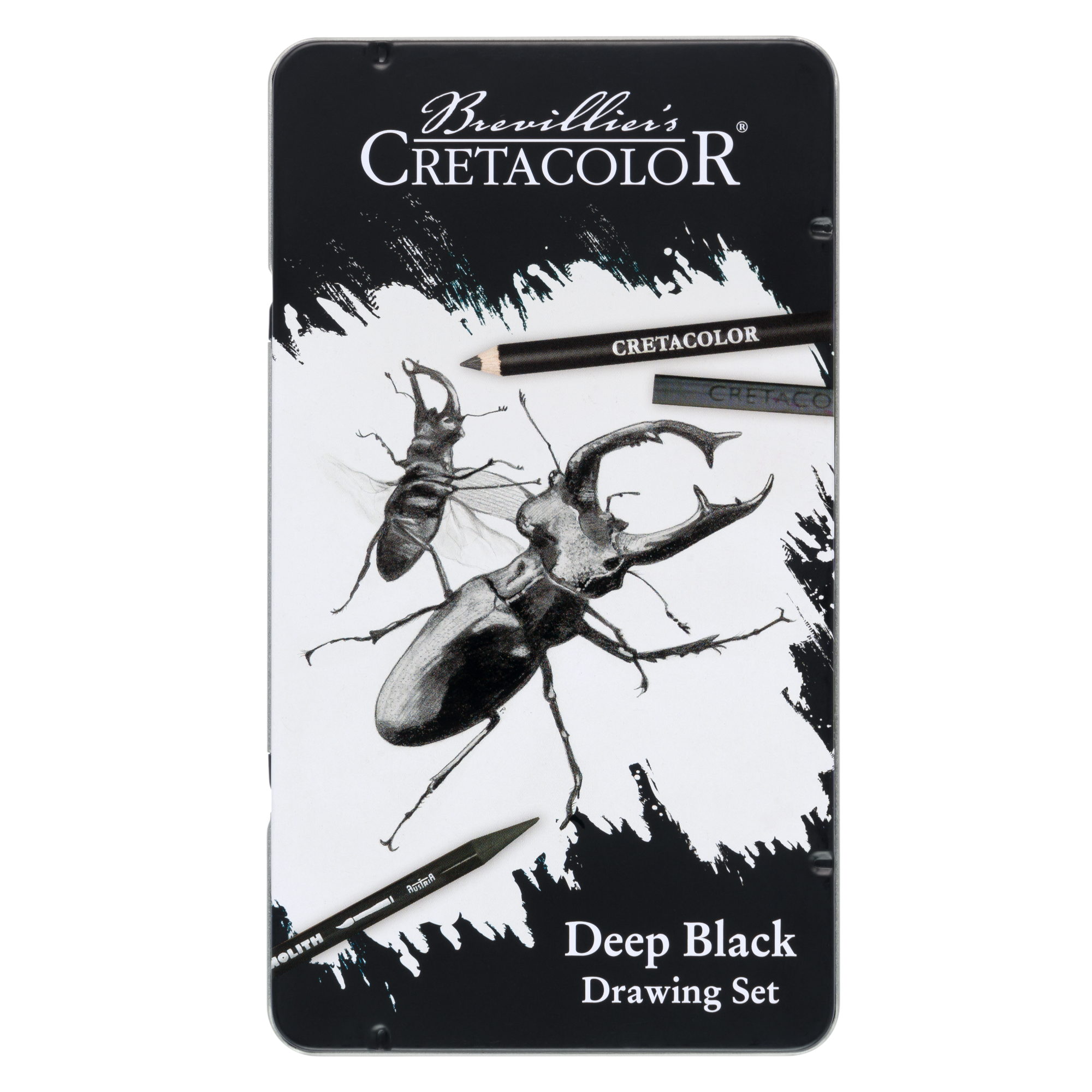 Cc40009 Cretacolor Deep Black Drawing Set 10pcs Front