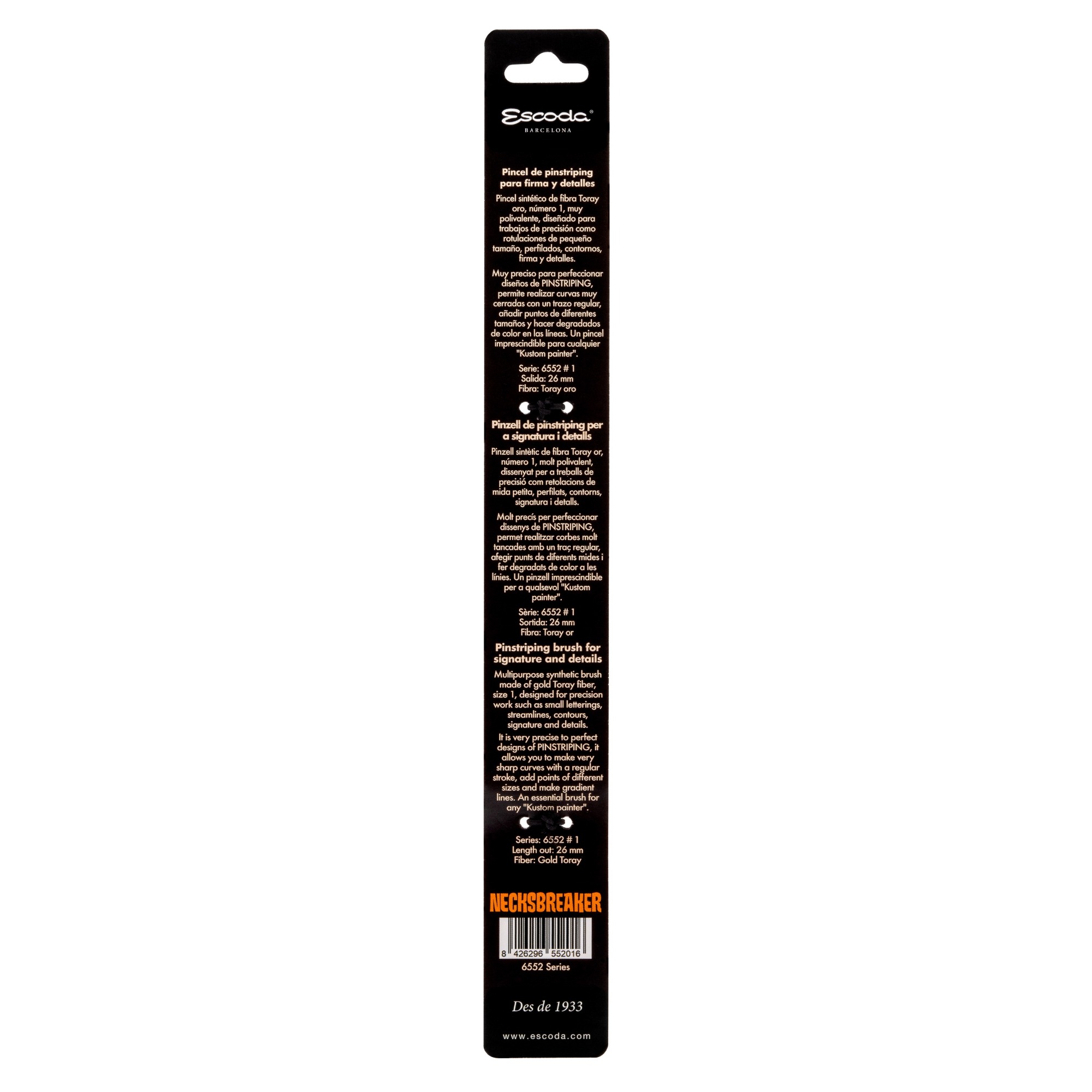 Es665520100 Escoda Necksbreaker Gold Detail Back
