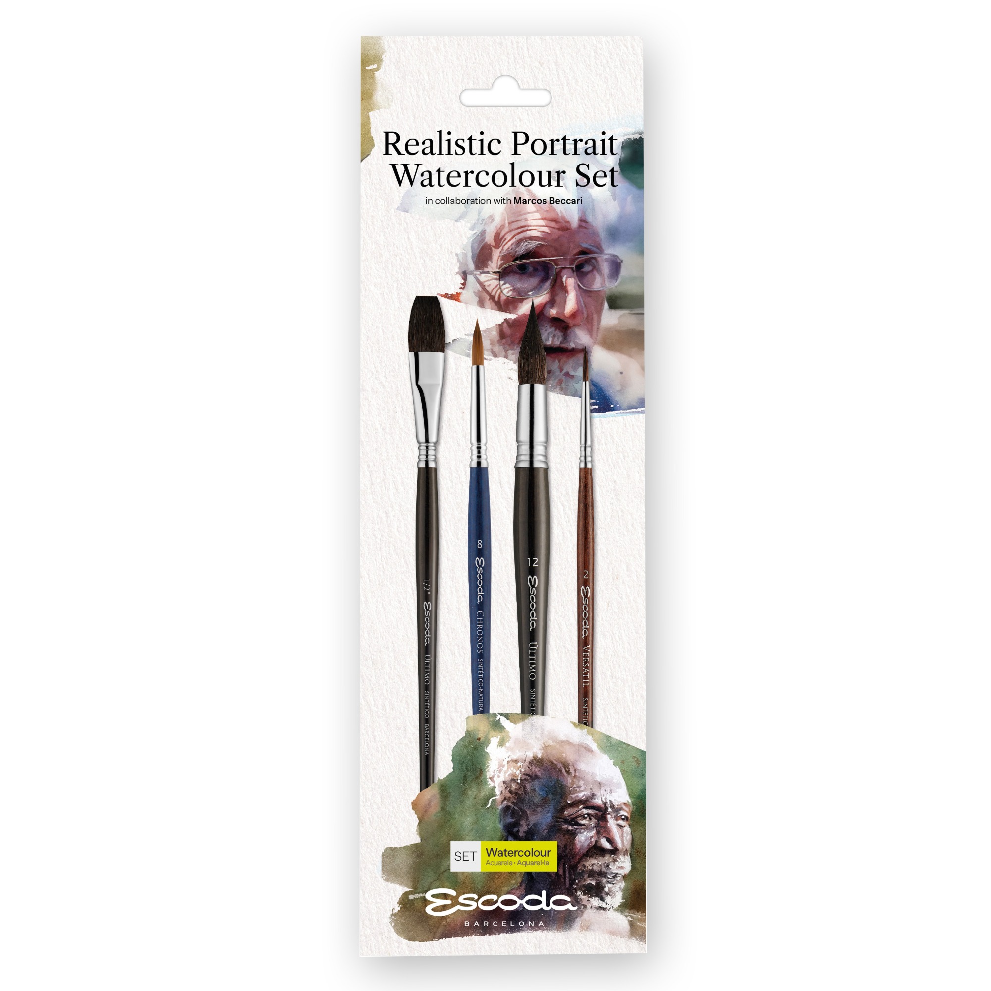 Escoda Themed Set Realistic Portraits Front