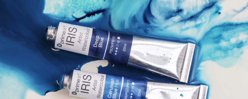 Iris Watercolour Swatch Page Banner