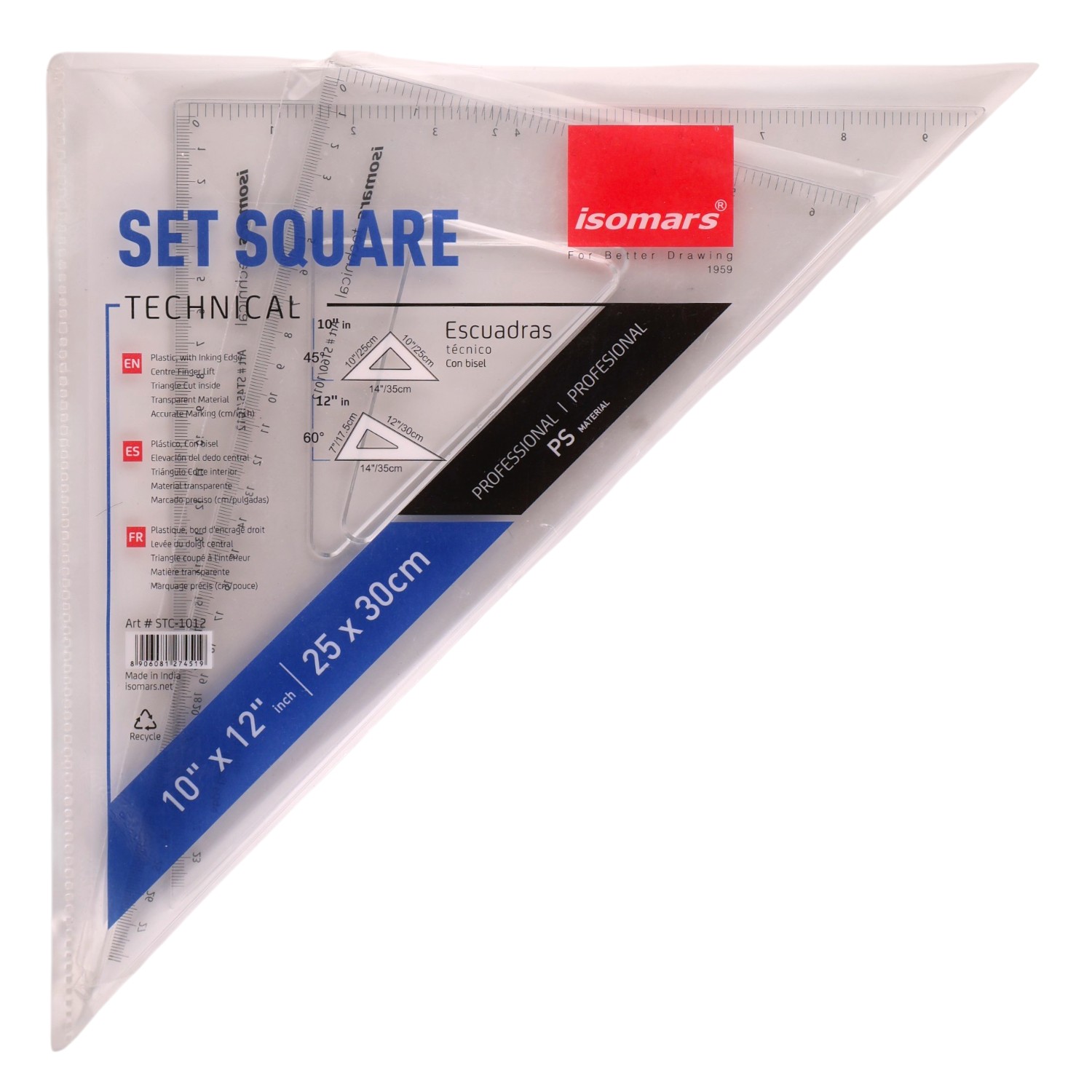Isomars Set Squares Twin Pack